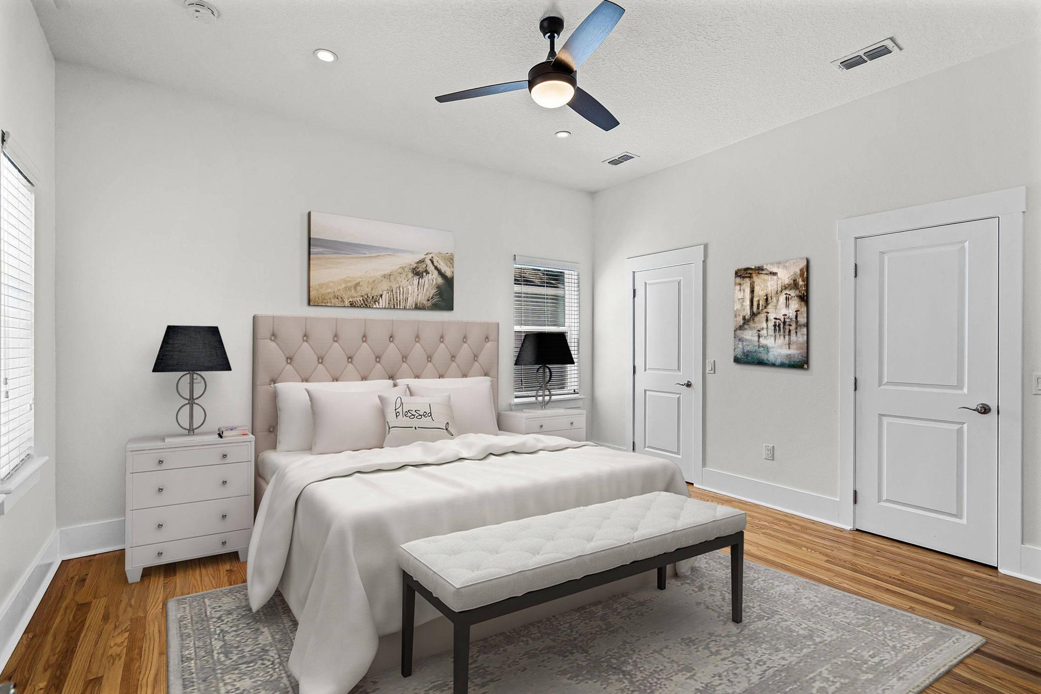 Virtually Staged.  Primary Bedroom.