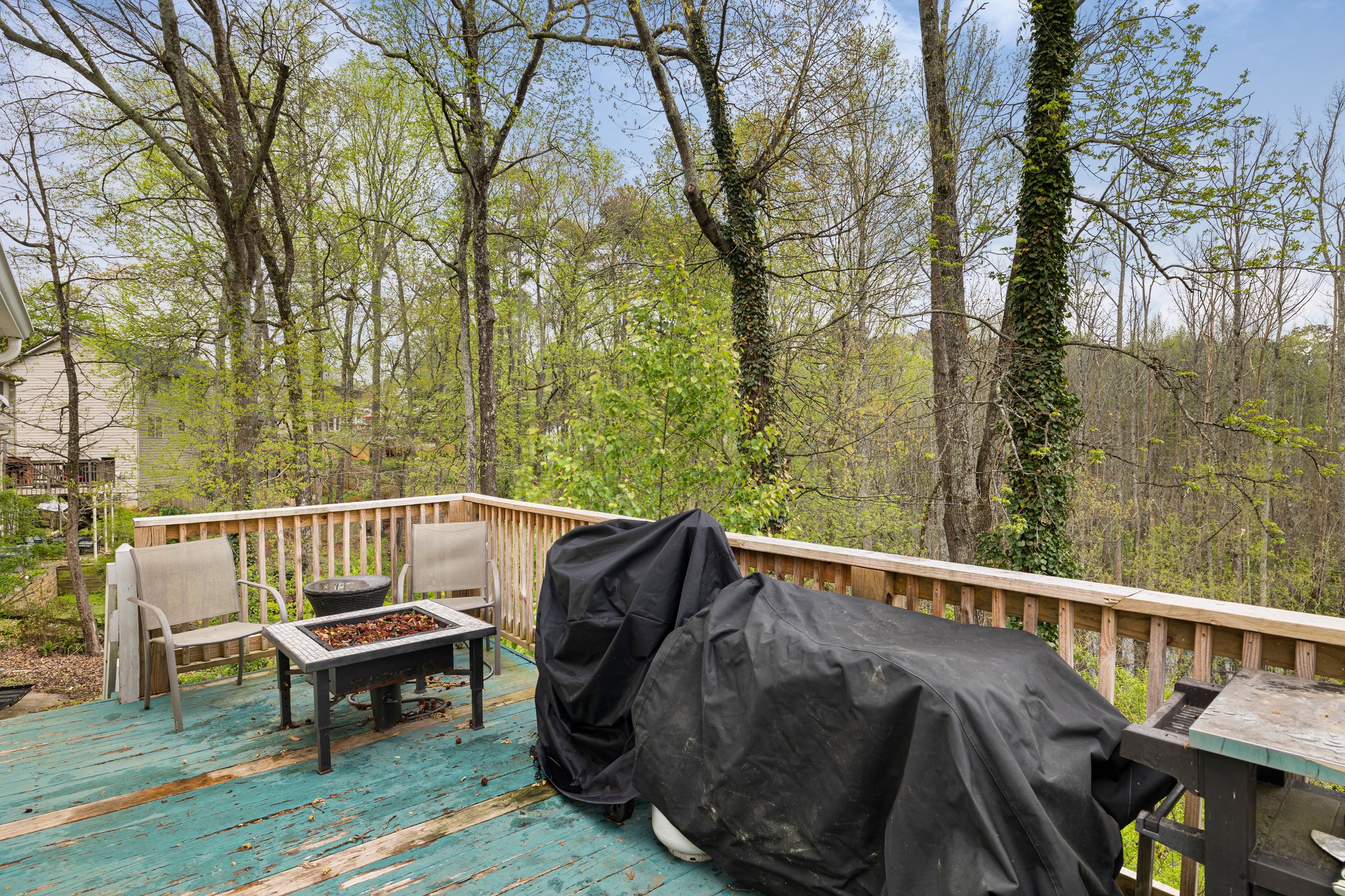 Back deck is perfect for grilling out!