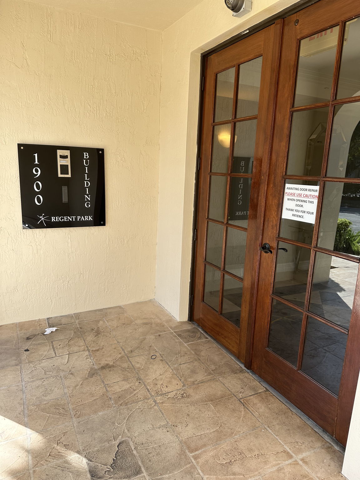 Guest callbox entry plus 8 other electronic door entries in building 1900 to greet guests & for emergency exits