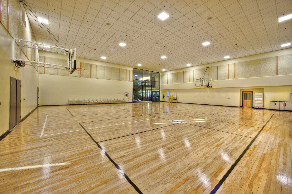 Basketball/Pickle ball courts at Tice Creek Fitness Center