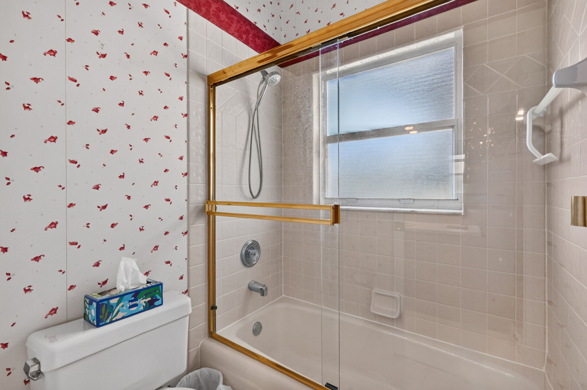 POCKET DOOR SEPERATES THIS SPACE FROM THE DUAL SINKS