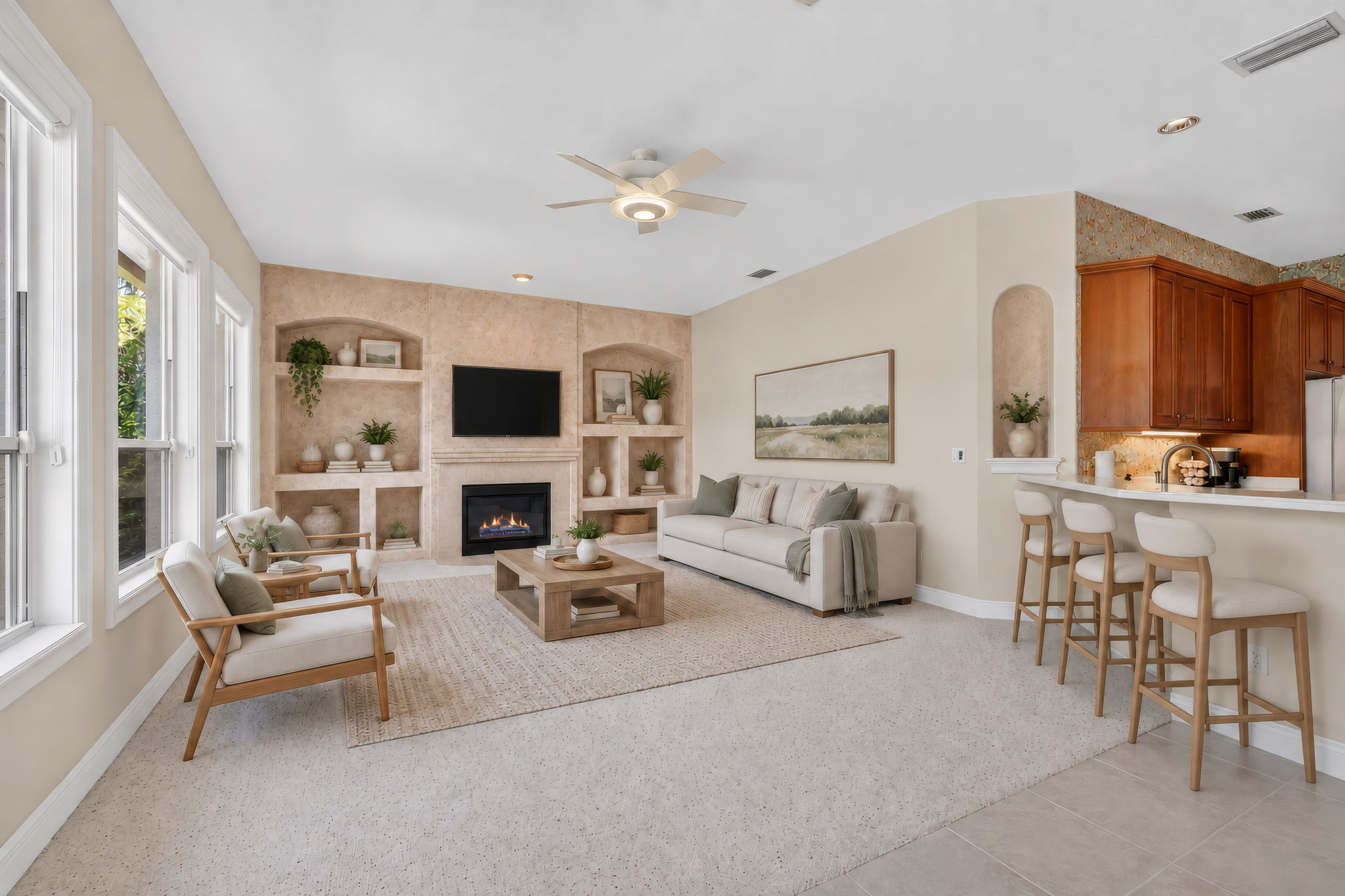 VIRTUALLY STAGED FAMILY/GREAT ROOM