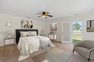 Primary Bedroom Staged