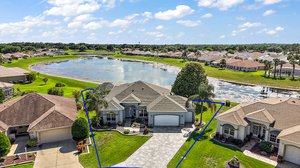 Front Elevation with Water View and Property Lines