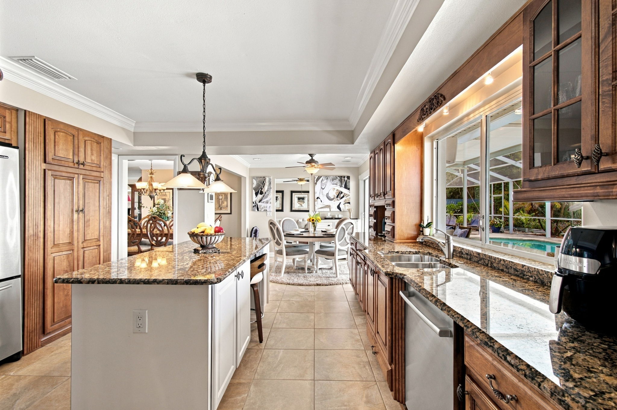 Kitchen - Custom wood cabinets