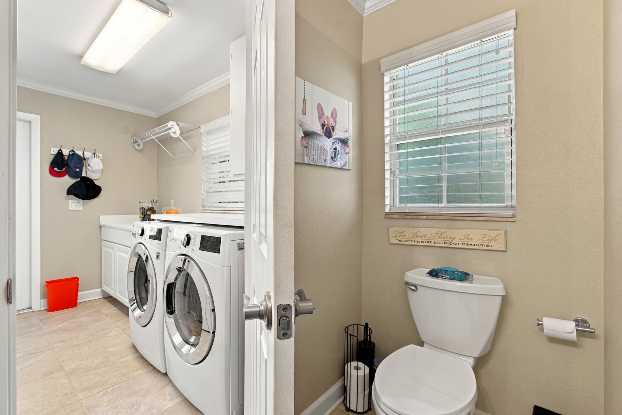 Half bathroom & Laundry Room