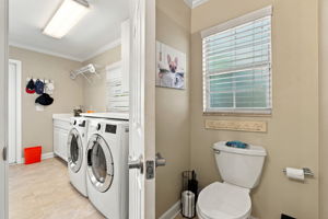 Half bathroom & Laundry Room