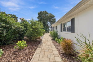 Side garden/dog run - Brick paved walkway