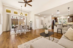 Dining Area. Hardwood floors and an open layout connect the dining space to the kitchen and living room for effortless flow.