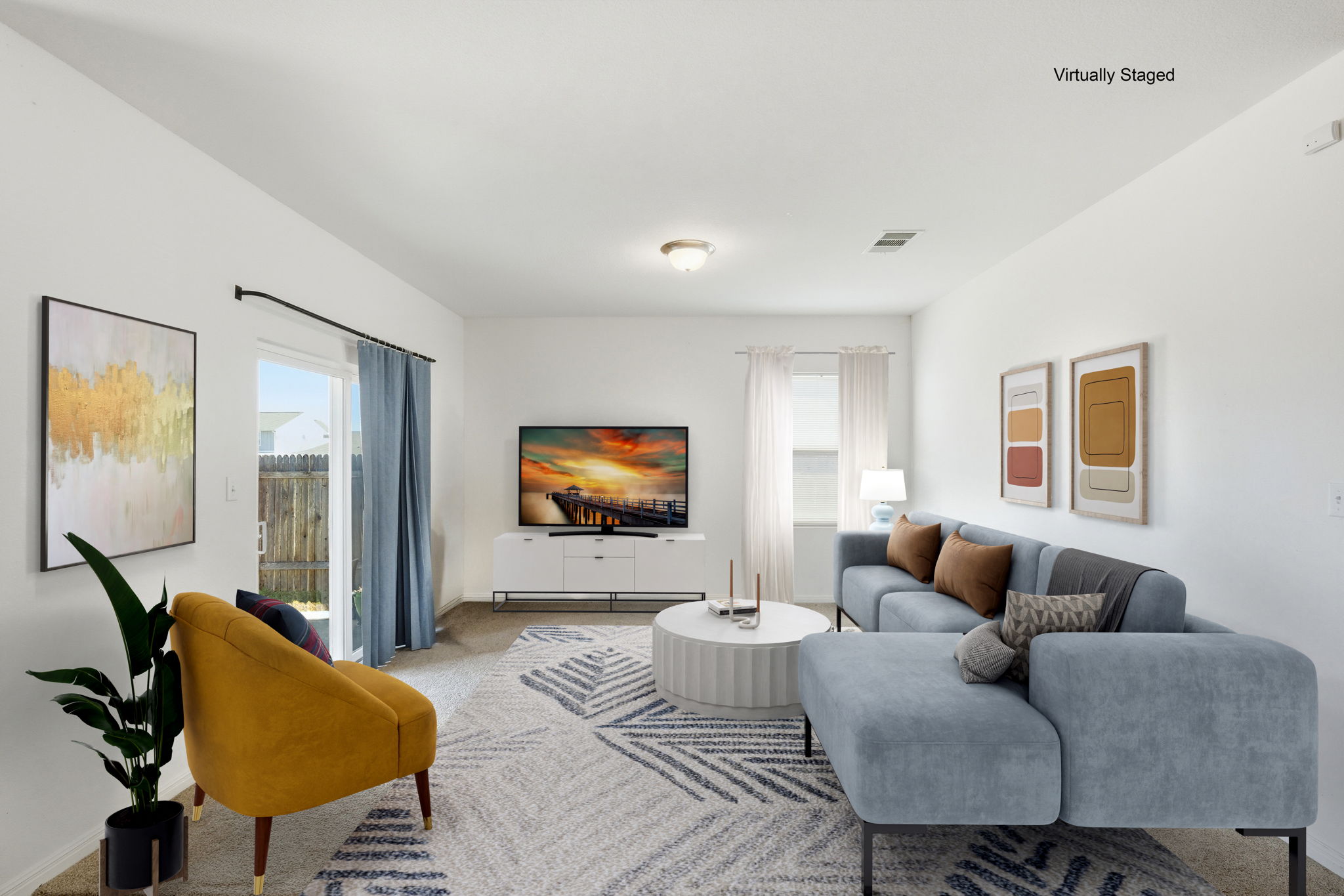 Living Room Virtually Staged