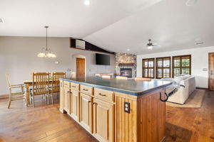 Kitchen to Dining and Living Room