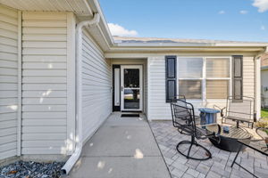 Front  Entry with Paver Patio and Firepit