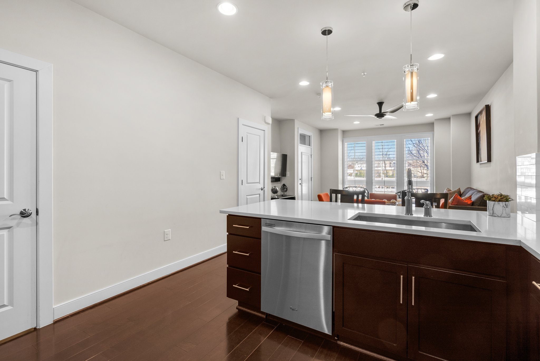 Powder room off kitchen