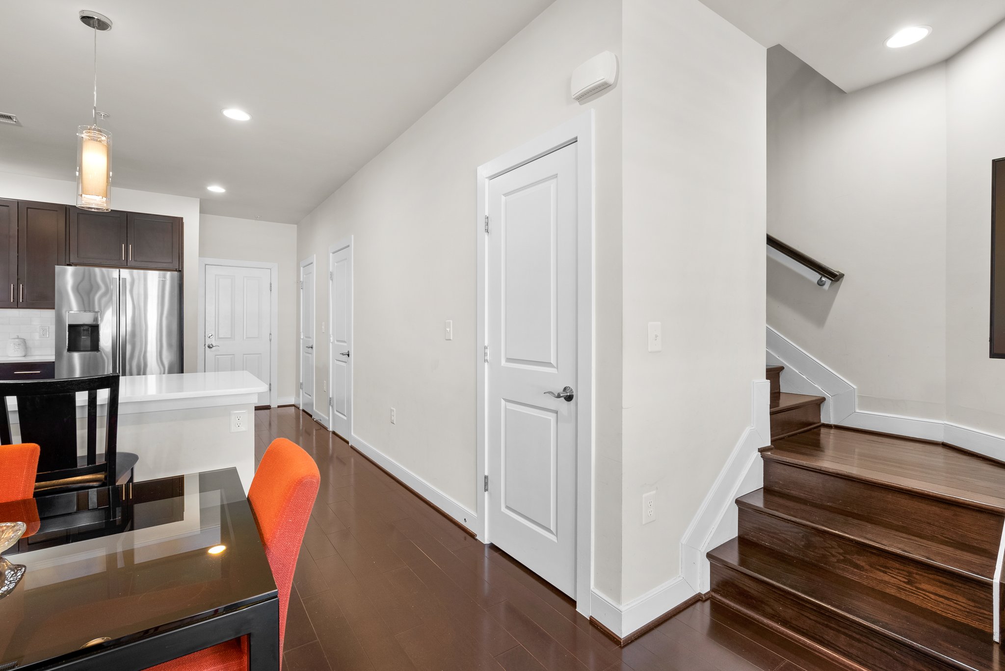 Large coat closet off stairs