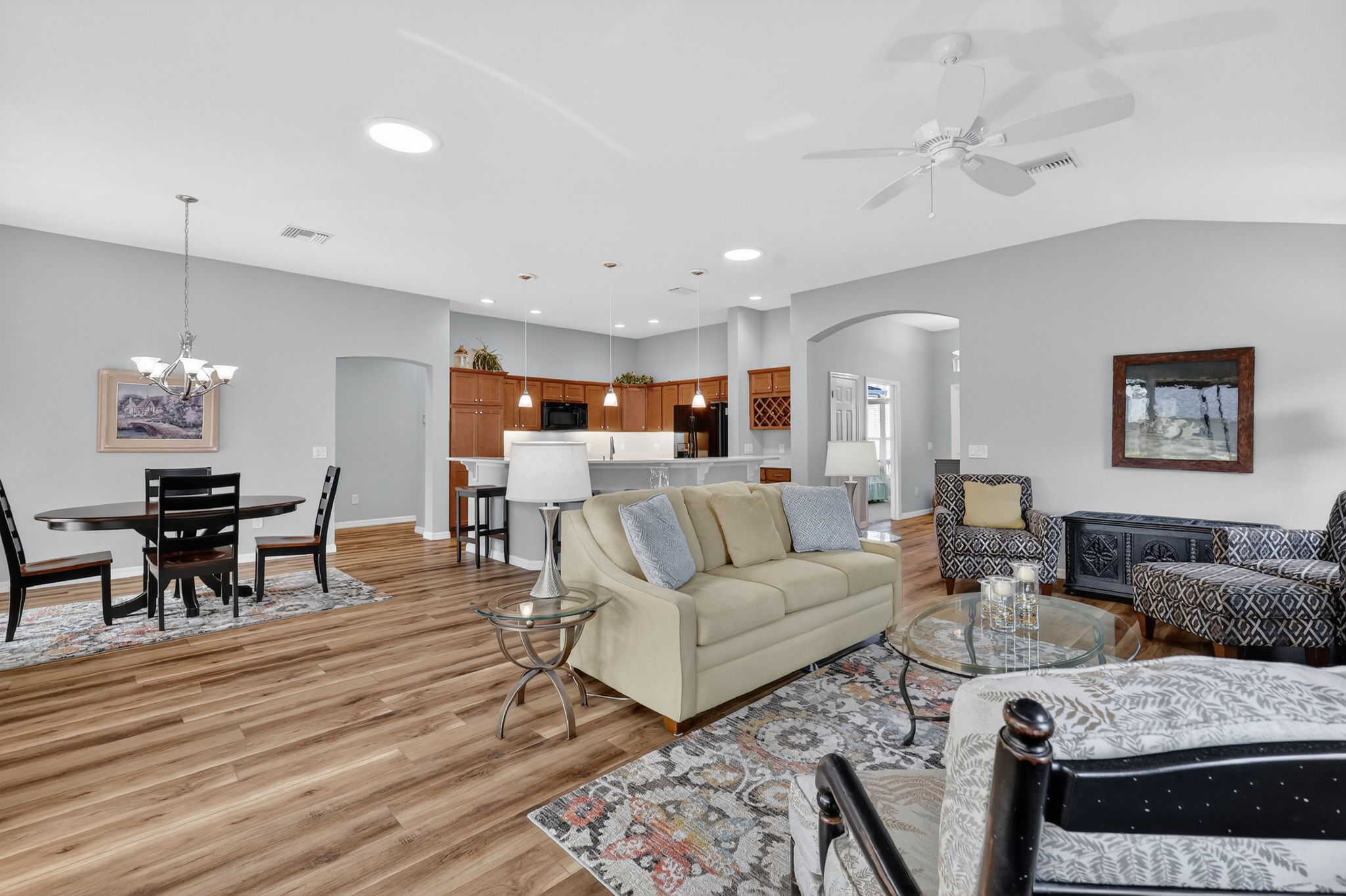 Living, Dining, and Kitchen