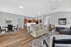 Living, Dining, and Kitchen