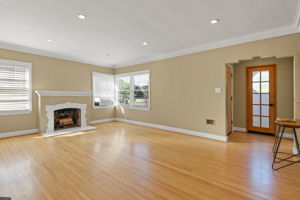 Living Room & Wood Burning Fireplace