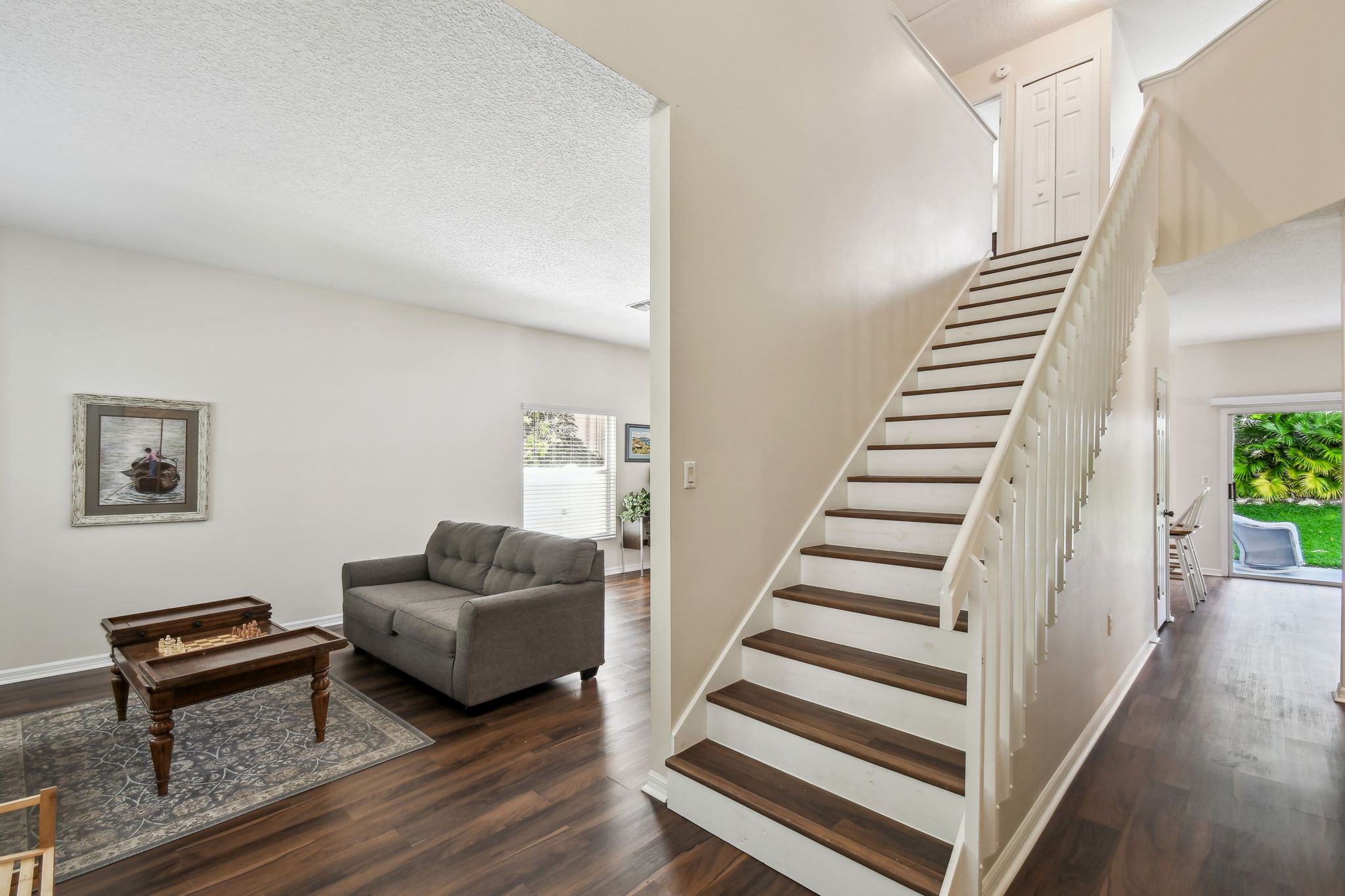 Stairs finished with LVP flooring too