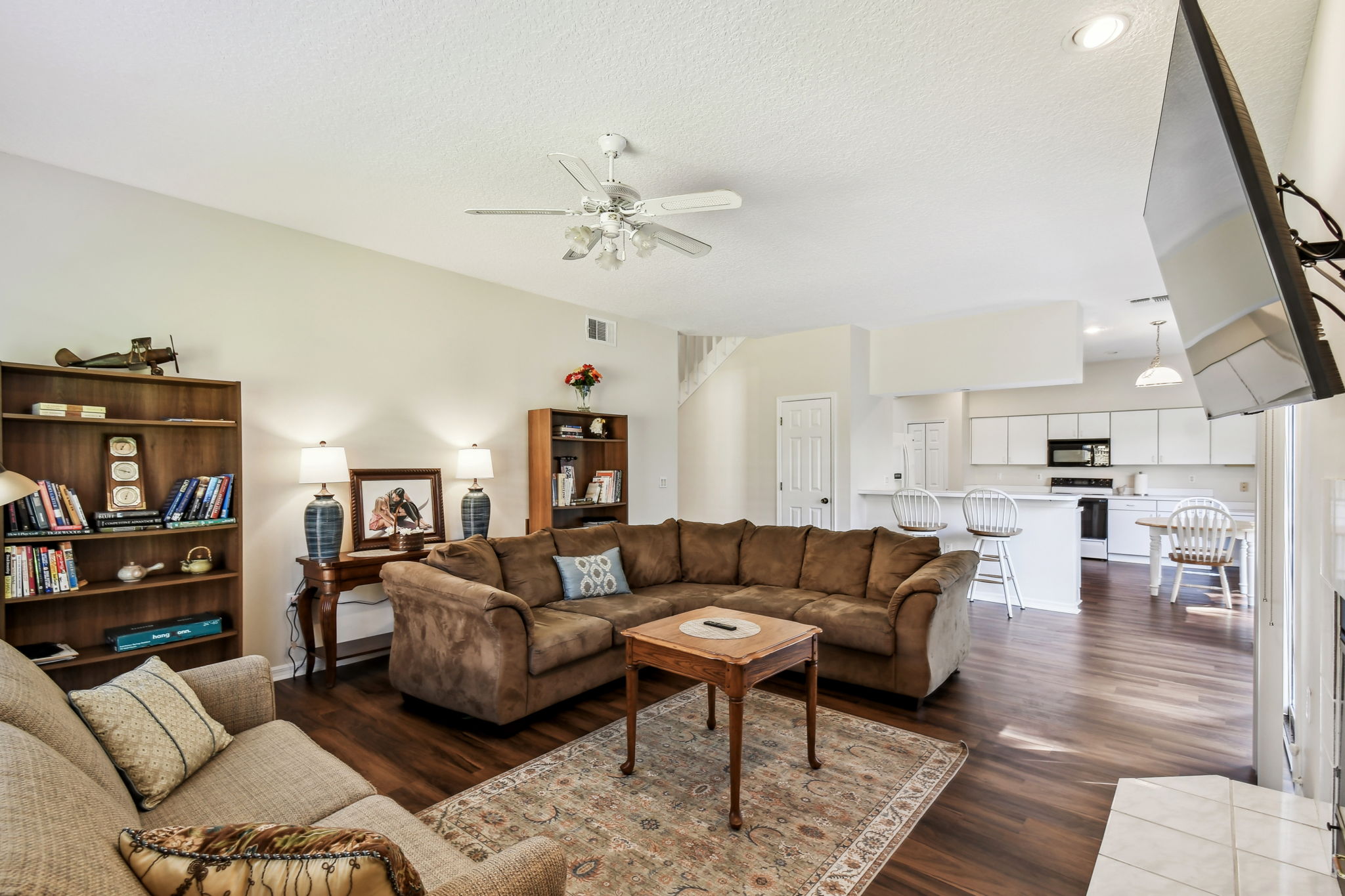 Family room and kitchen view