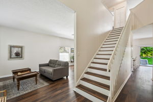 Stairs finished with LVP flooring too