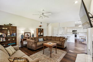 Family room and kitchen view