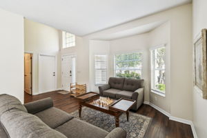 Living room with bay window