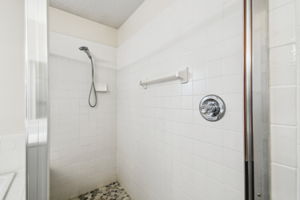 Tiled walk-in shower in en-suite