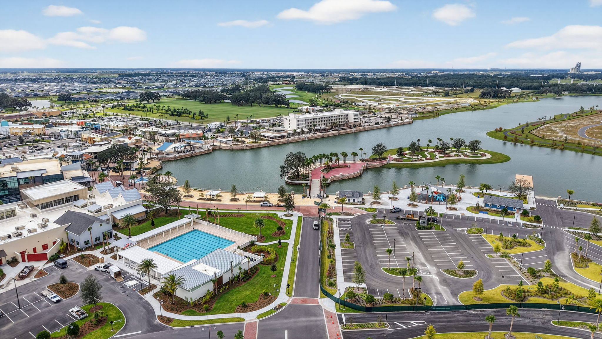 Aerial of Eastport Town Square