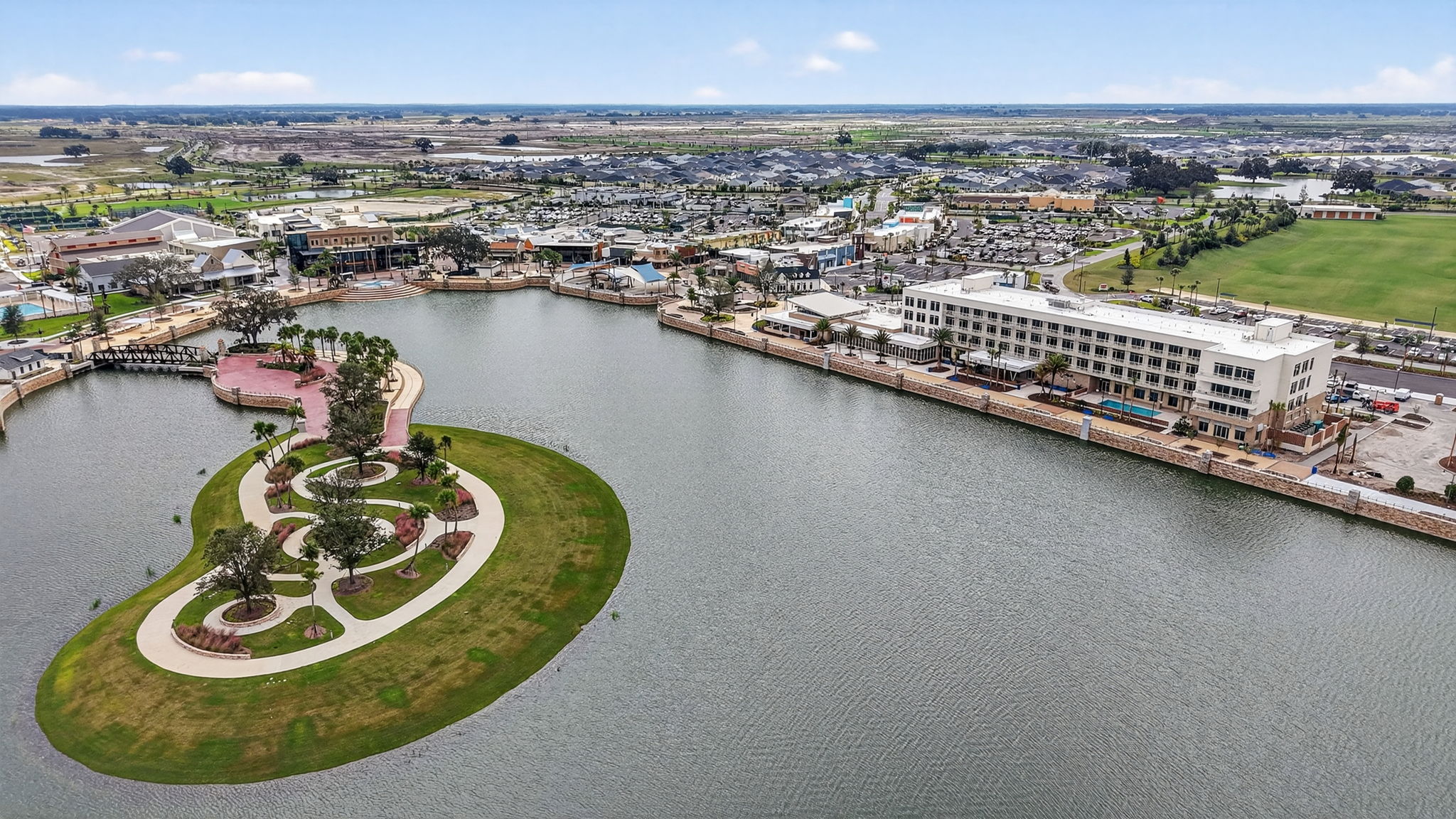 Aerial of Eastport Town Square