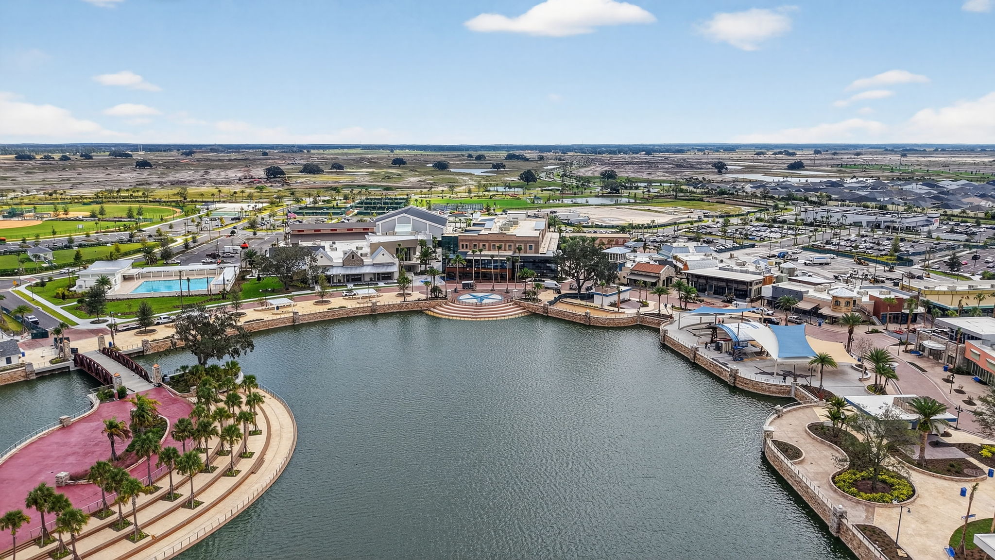 Aerial of Eastport Town Square