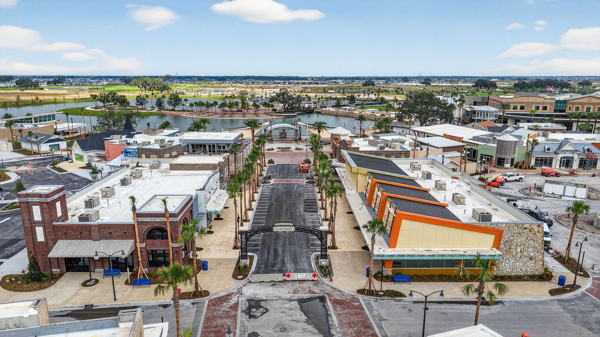 Aerial of Eastport Town Square