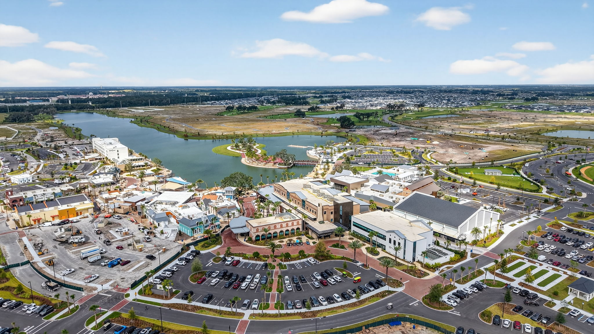 Aerial of Eastport Town Square