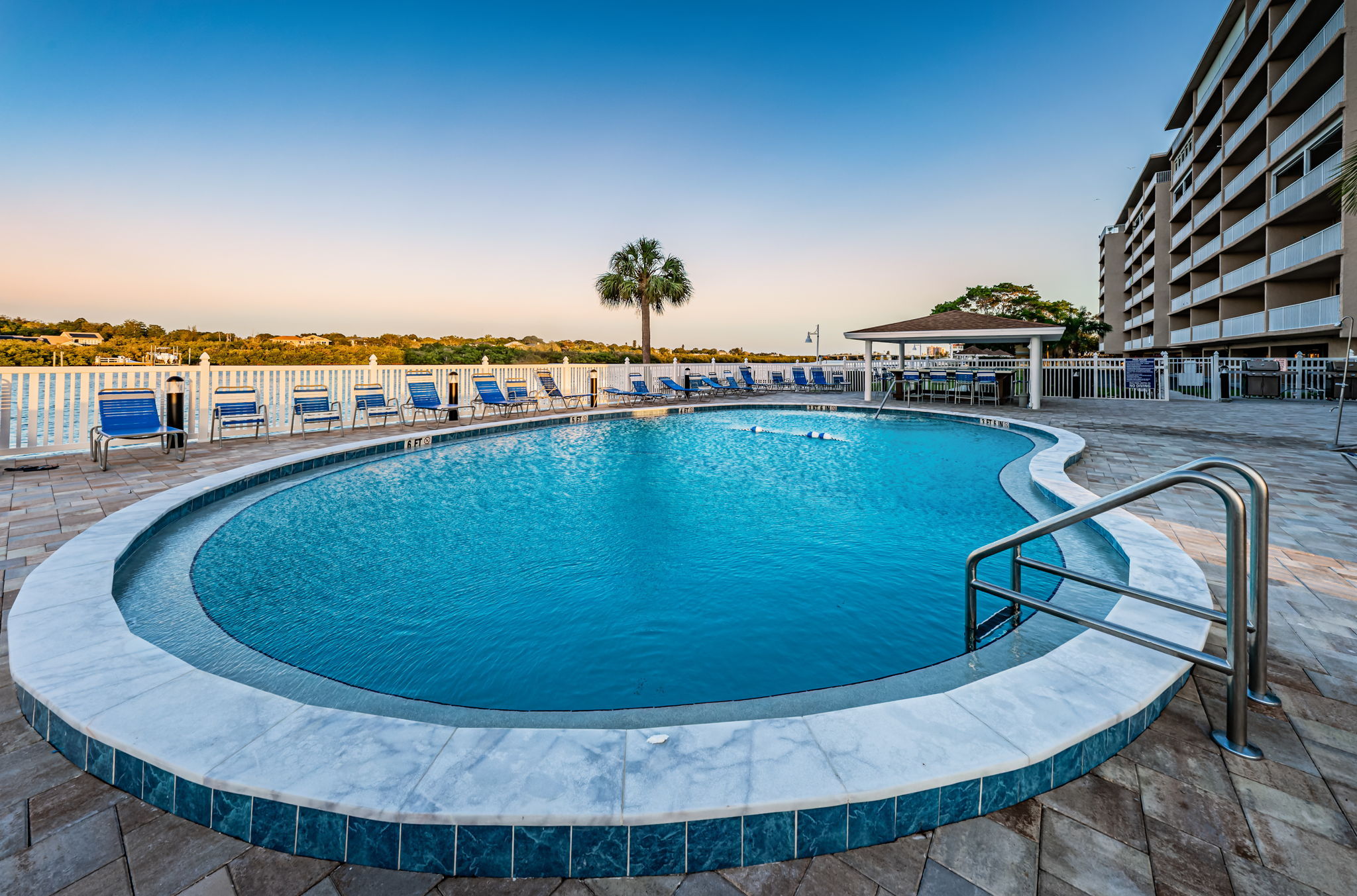 Back at the Complex Waterfront Pool.