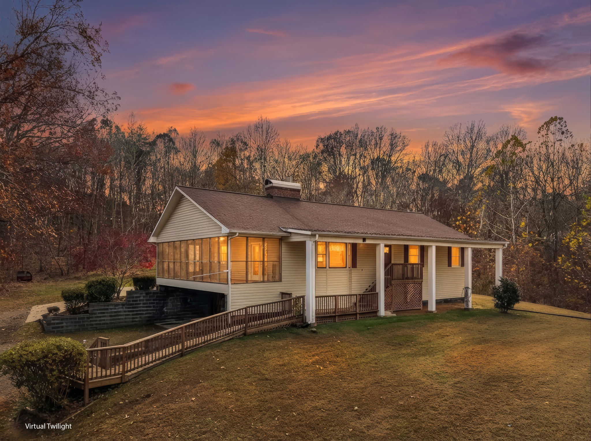 Front of Home Virtual Twilight