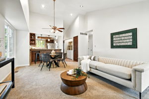 Living room is actually larger than it appears