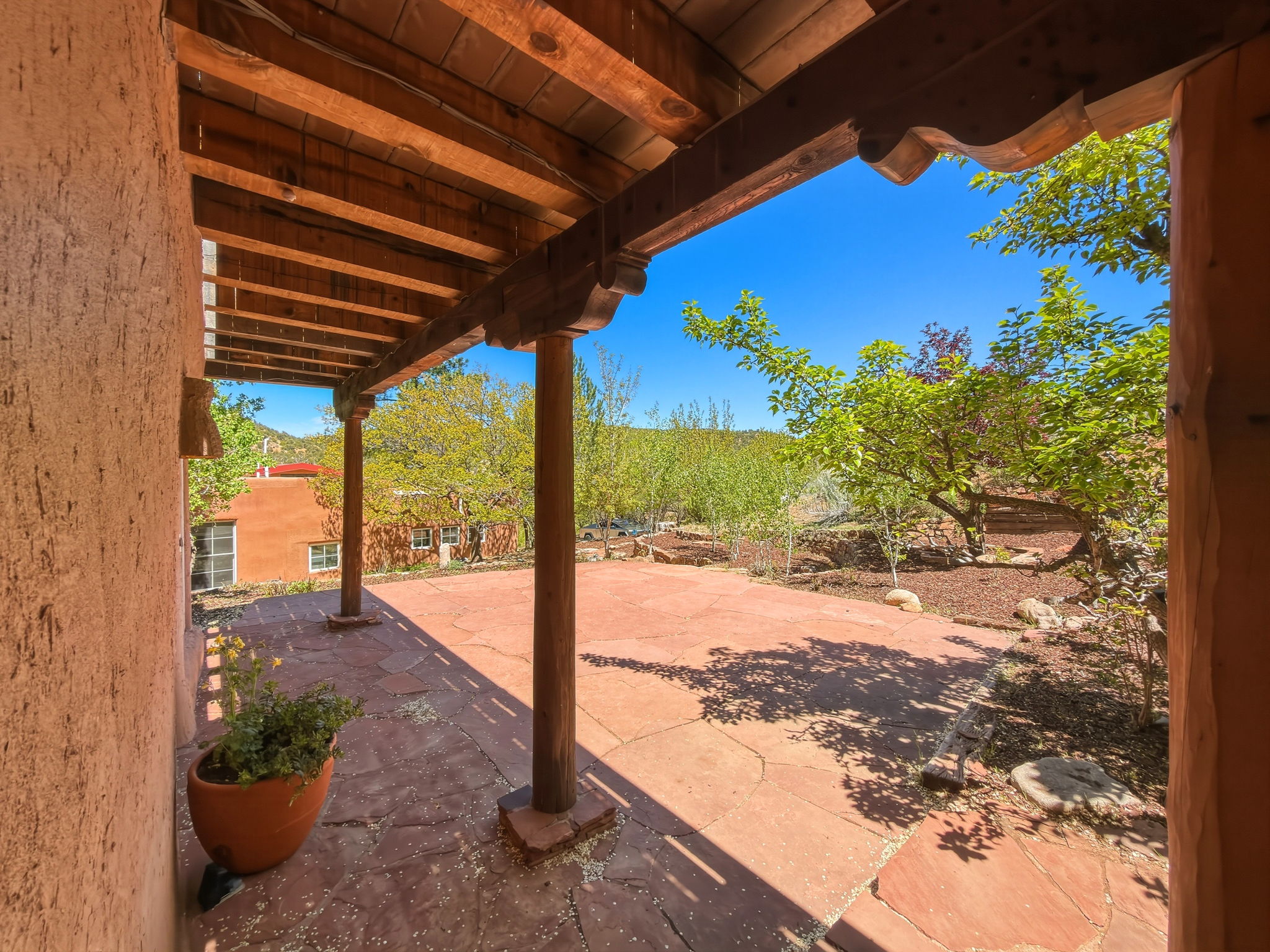 Sandstone Patio at the main entrance