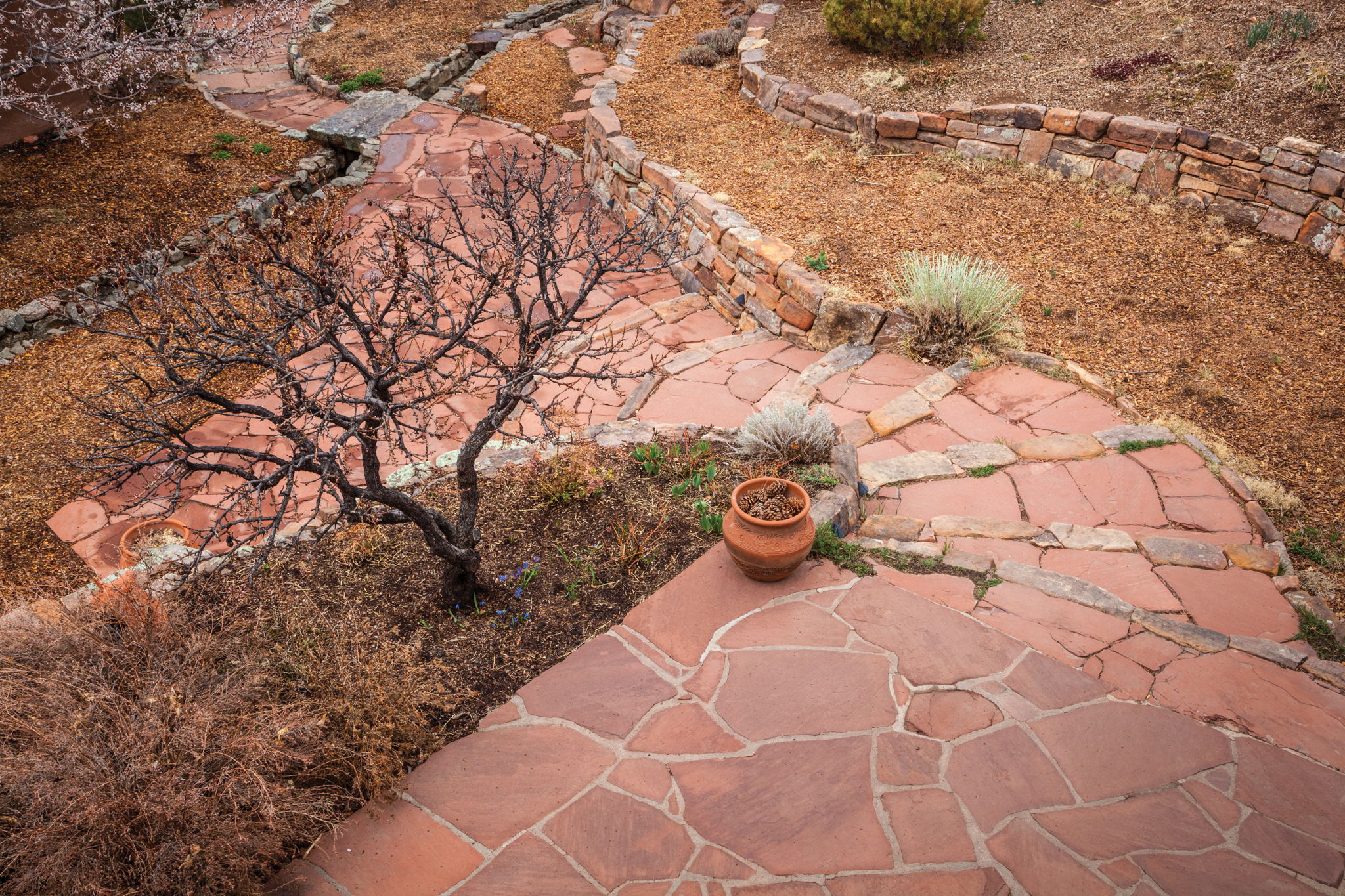 Balcony View of Entry Path