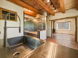 Looking from the sink to Living Area/Bedroom/Office