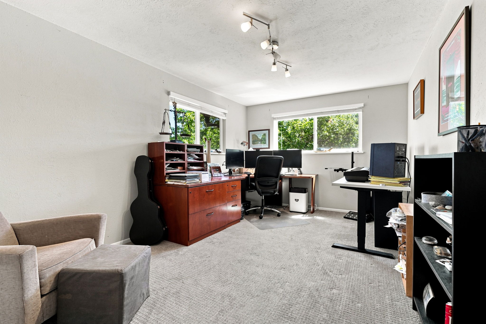Third upstairs bedroom currently being used as an office.