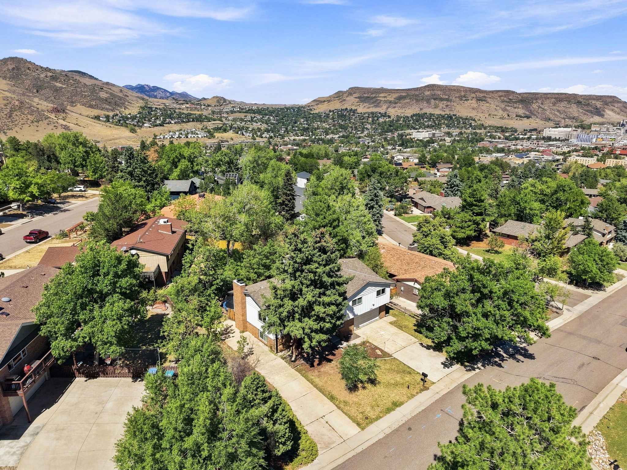 Views toward North and South Table Mountain from above the home.