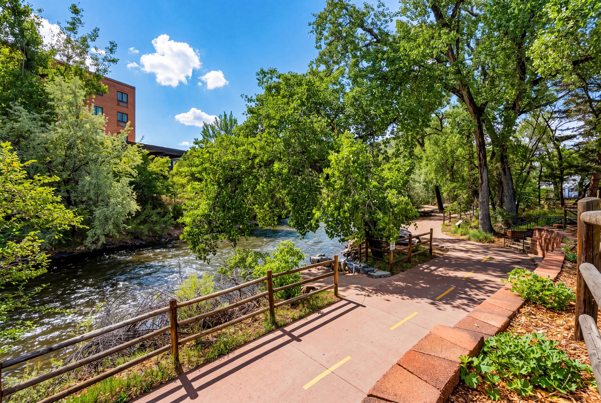 The Clear Creek Trail, for hiking, running and cycling from town.