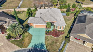 Aerial Front Elevation with Private Rear Yard and Room For a Pool!