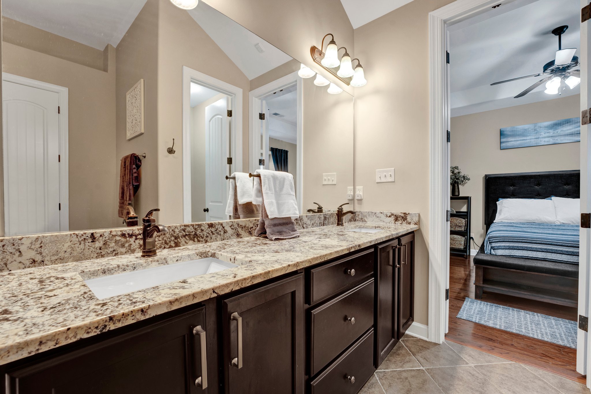 Granite Counters & Double Sinks