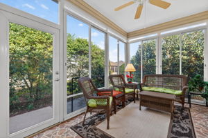 Enclosed Lanai with Surrounding Privacy Landscaping