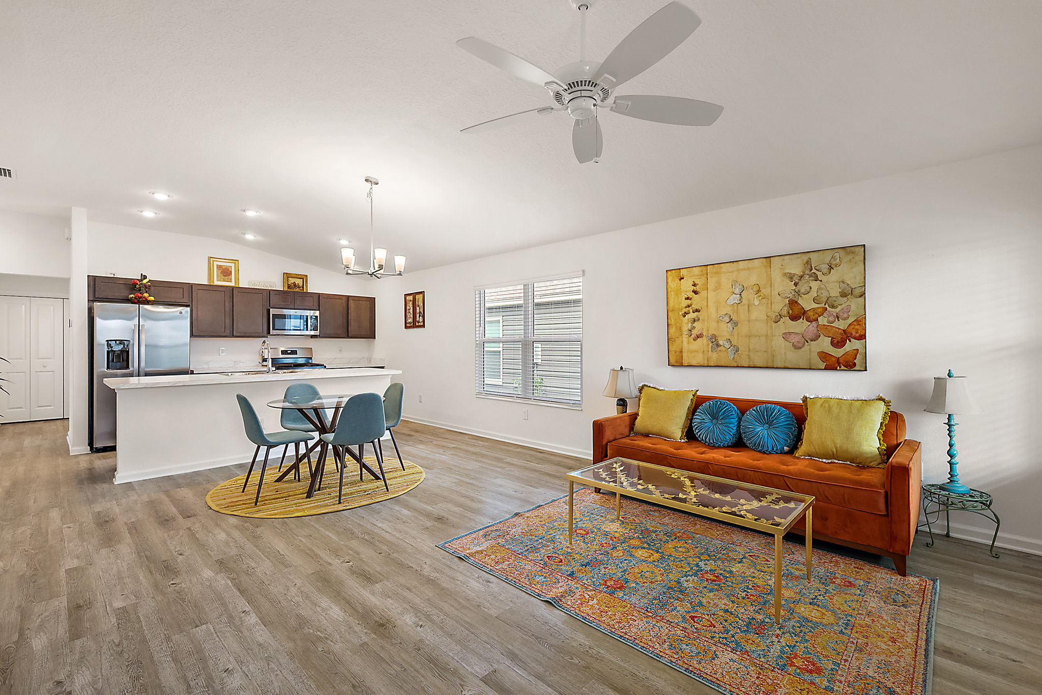 Living Room/ Dining Area/ Kitchen