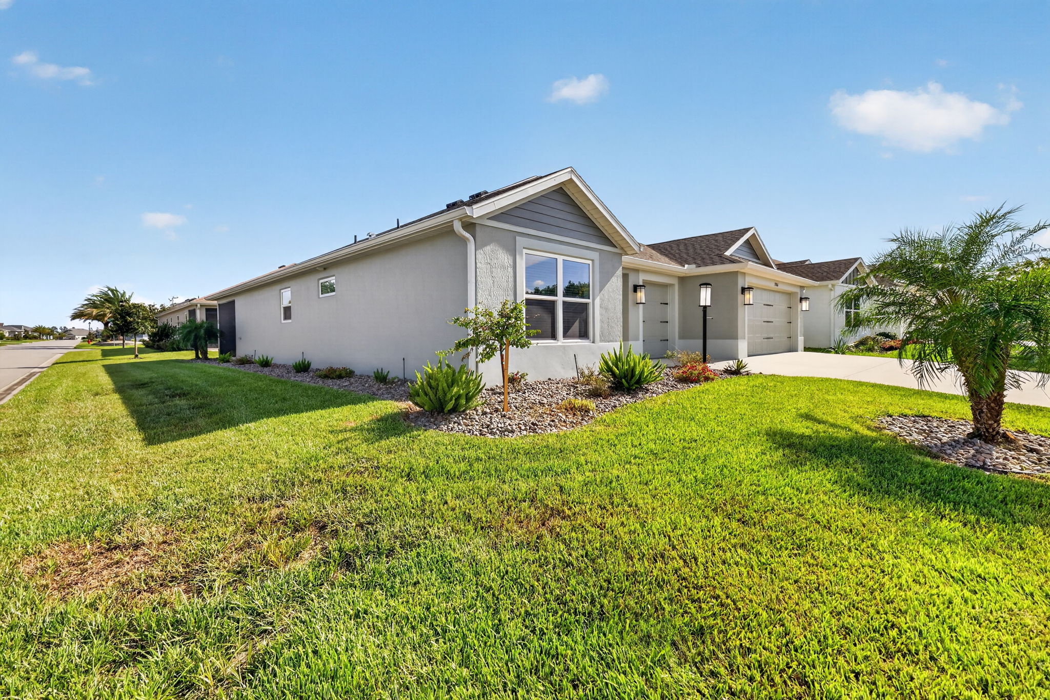 Front Elevation with SPACIOUS Corner Lot