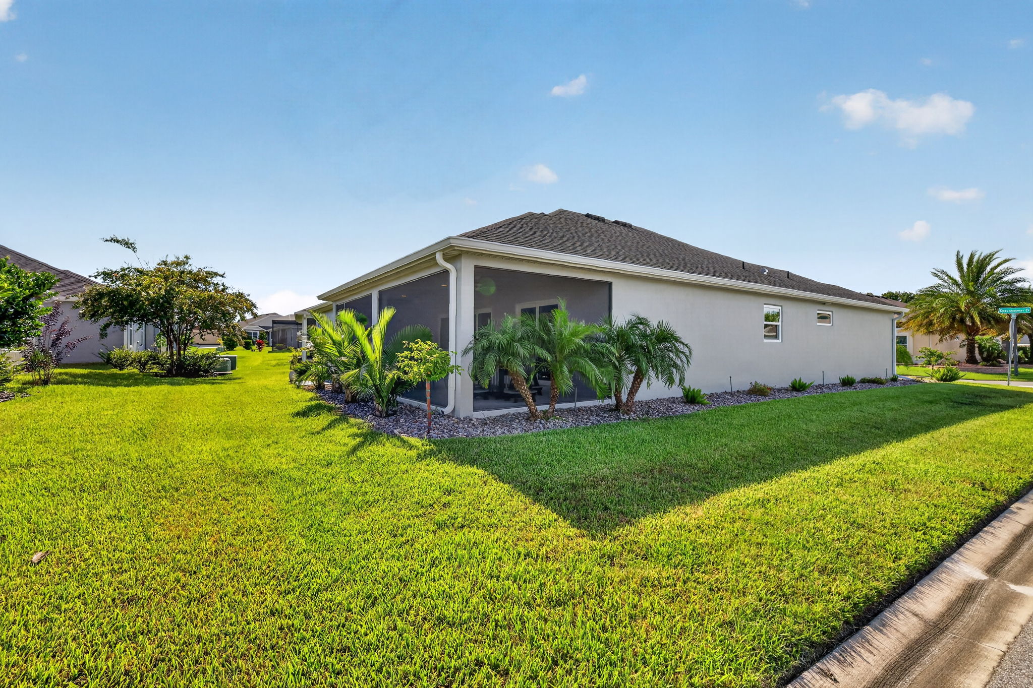 Rear and Side Elevation with SPACIOUS Corner Lot