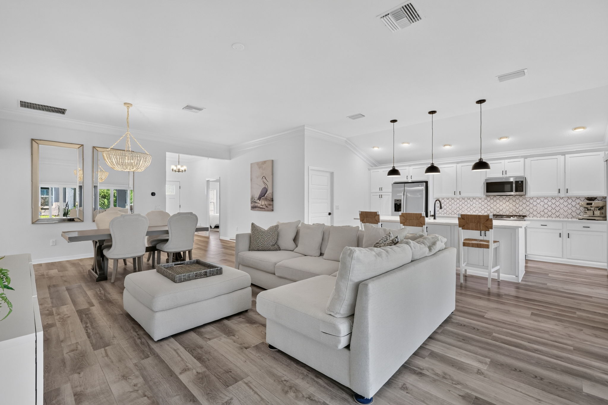 Living, Dining, and Kitchen