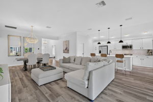 Living, Dining, and Kitchen