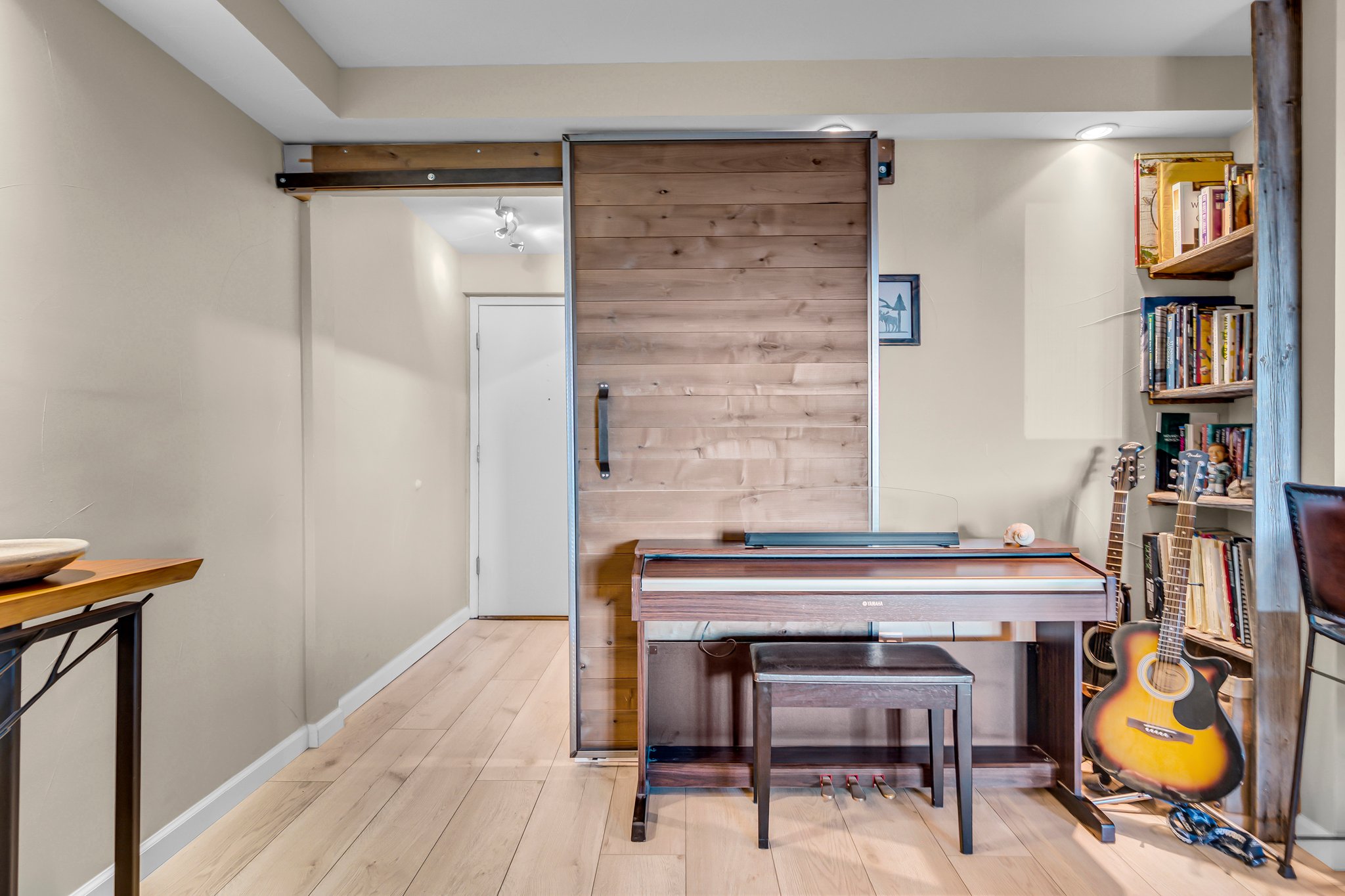 Sliding Privacy Door in Foyer Area